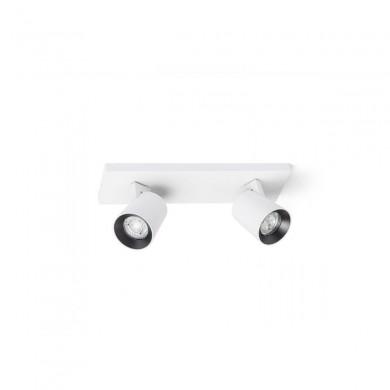 Plafonnier Kenny 2x35W GU10 Blanc Noir RENDL R12915
