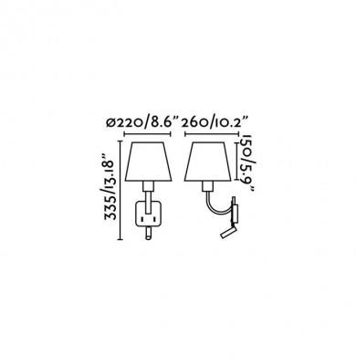 Applique Murale Essential Nickel Mat FAR_29341 29341 Applique Murale Essential Nickel Mat FARO 29341