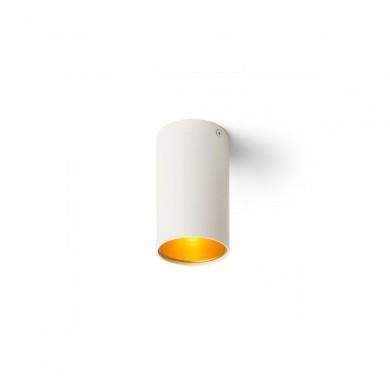 Plafonnier Tuba 1x35W GU10 Blanc Or RENDL R12745