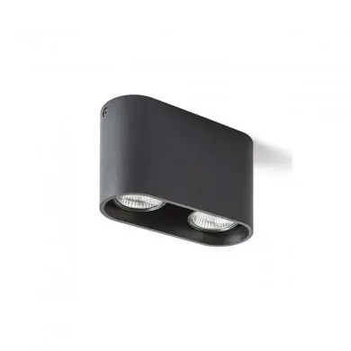 Plafonnier Mantova 2x35W GU10 Noir RENDL R12734