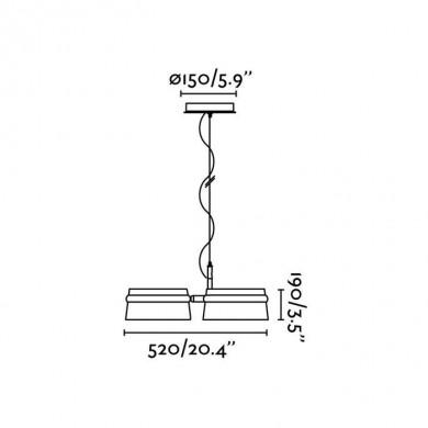 Suspension Loop LED 3x6W 2700K 1500lm IP20 FARO 29567