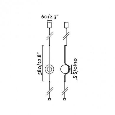 Lampadaire Boule Levita-1 Or 1x6W LED FARO 29694