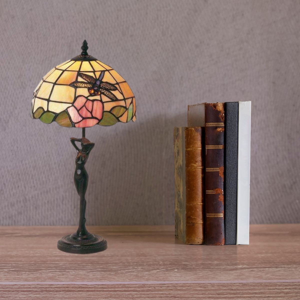 Lampe Tiffany Bleue Libellule