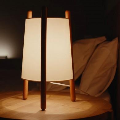 Lampe de table Woody 40W Blanc Beige LEDS C4 10-8106-14-14