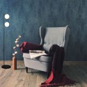 Lampadaire Boule Doris 2x7W Opale Noir