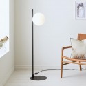 Lampadaire Boule Dione 1x40W E14 Noir Blanc