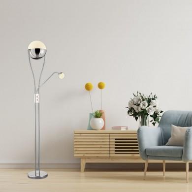 Lampadaire Chris Chromé LED avec Liseuse TRIO LIGHTING 478310206