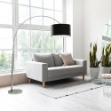 Lampadaire Arcs 1x60W E27 Chrome Argent