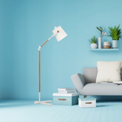 Lampadaire Scandinave en Bois NORDICA Blanc 1x23W MAN_4920 4920 Lampadaire Scandinave en Bois NORDICA Blanc 1x23W MANTRA 4920