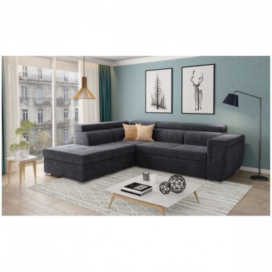 Canapé d'angle Ivy Gris Foncé Gauche SA_IVYTGRFG IVYTGRFG Canapé d'angle Ivy Gris Foncé Gauche IVYTGRFG