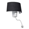 Applique Liseuse Hôtel 15W Noire FARO 29946