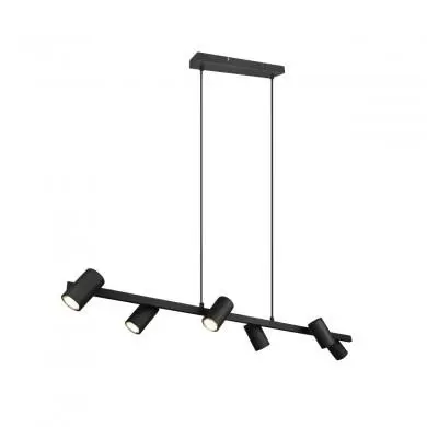 Suspension Marley 6x35W GU10 Noir Mat 18cm TRIO LIGHTING 302400632