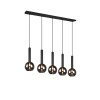 Suspension Clayton 5x28W E27 Noir Mat TRIO LIGHTING 310300532