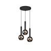 Suspension Clayton 3x28W E27 Noir Mat TRIO LIGHTING 310390332