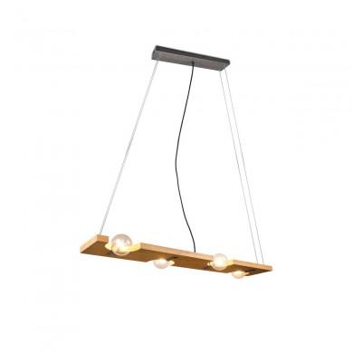 Suspension Tailor 4x10W E27 Finition Naturelle TRIO LIGHTING 314300430