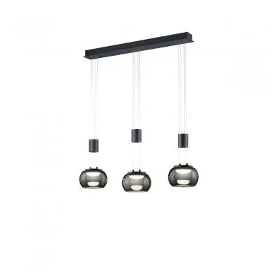 Suspension Madison 3x8W SMD LED Noir Mat TRIO LIGHTING 342010332