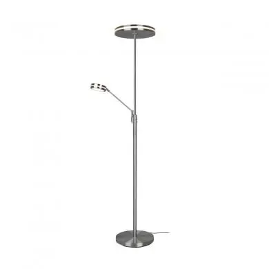 Lampadaire Liseuse Franklin 1x35W 1x6W SMD LED Nickel Mat TRI_426510207 426510207 Lampadaire Liseuse Franklin 1x35W 1x6W SMD LED Nickel Mat TRIO LIGHTING 426510207