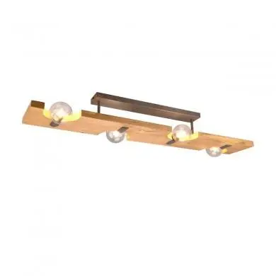 Plafonnier Tailor 4x10W E27 Finition Naturelle TRIO LIGHTING 614300430