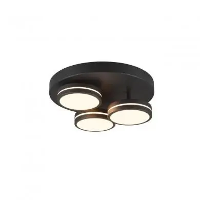 Plafonnier Franklin 3x8W SMD LED Anthracite TRIO LIGHTING 626510342