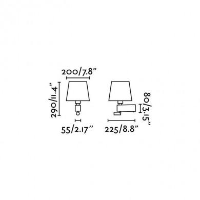 Applique Liseuse 1x20W + 3W Chromé Blanc FARO 29976