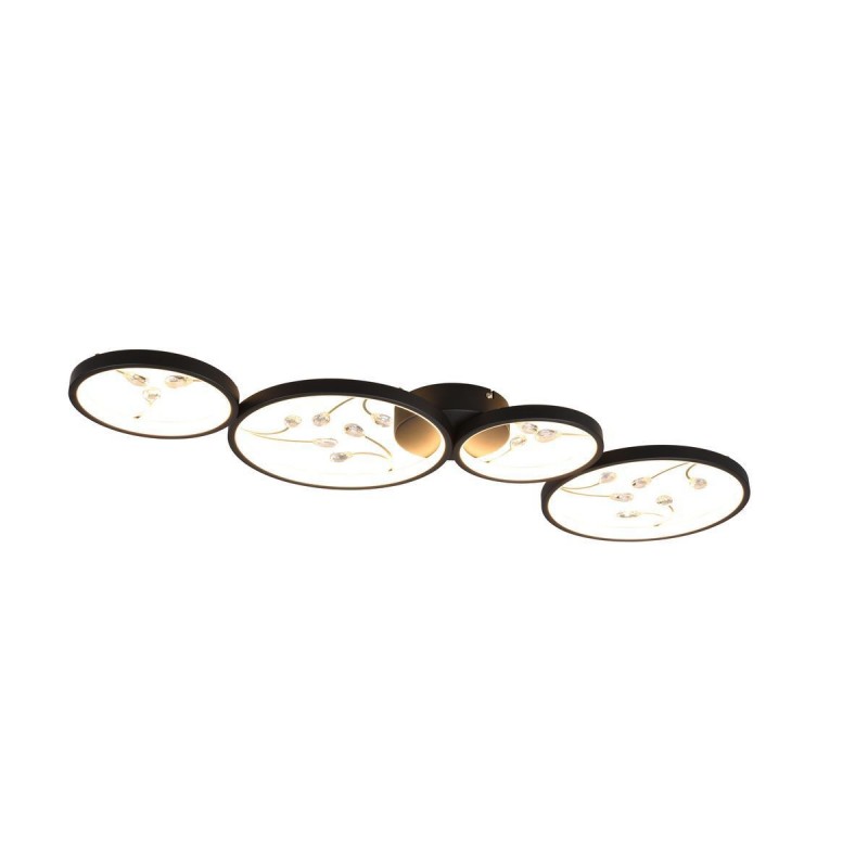 Plafonnier Groovy 1x37W SMD LED Noir Mat TRI_642110432 642110432 Plafonnier Groovy 1x37W SMD LED Noir Mat TRIO LIGHTING 642110432