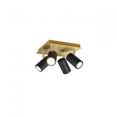 Plafonnier Marley 4x35W GU10 Noir Or TRIO LIGHTING 802430480