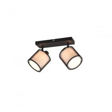 Plafonnier Burton 2x28W E14 Noir Mat TRIO LIGHTING 811400232