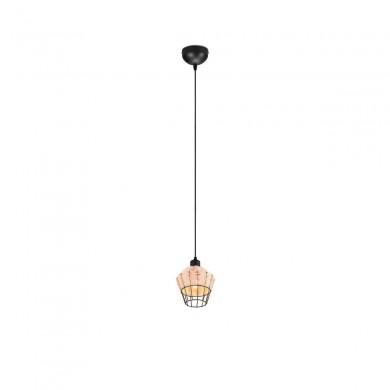 Suspension Borka 1x40W E27 Finition Naturelle 17cm TRIO LIGHTING R31261036