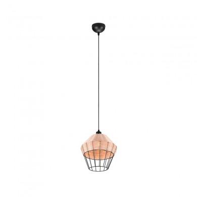 Suspension Borka 1x40W E27 Finition Naturelle 30cm TRIO LIGHTING R31261936