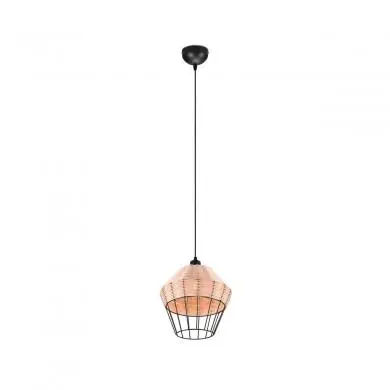 Suspension Borka 1x40W E27 Finition Naturelle 30cm TRI_R31261936 R31261936 Suspension Borka 1x40W E27 Finition Naturelle 30cm TRIO LIGHTING R31261936