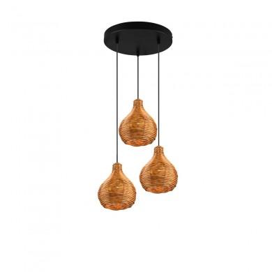 Suspension Sprout 3x40W E14 Finition Naturelle TRIO LIGHTING R31293336