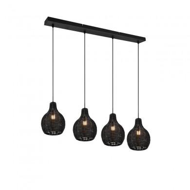 Suspension Sprout 4x30W E14 Noir TRIO LIGHTING R31294002