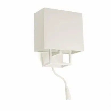 Applique Blanche avec Liseuse Vesper E14 20W+1W Reconditionné FAR_29982 29982 Applique Blanche avec Liseuse Vesper E14 20W+1W Reconditionné FARO 29982