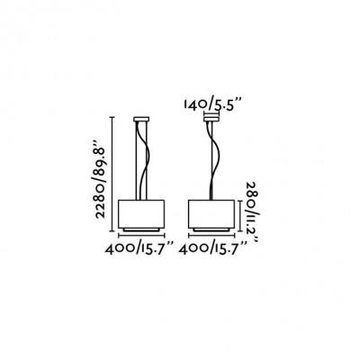 Suspension Vesper Blanc 3XE27 20W FARO 29988