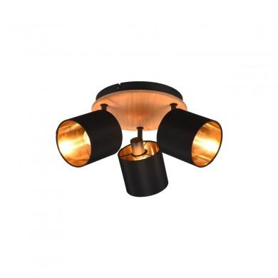 Plafonnier Tommy 3x28W E14 Couleur Bois TRIO LIGHTING R81333930