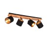 Plafonnier Tommy 4x28W E14 Couleur Bois TRIO LIGHTING R81334030