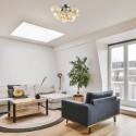Plafonnier Balbo Nickel 4x28W G9 Ambre