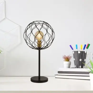 Lampe Boule Finesse 1x60W E27 Noir Or SEARCHLIGHT EU4508BK