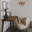 Applique Murale Kami style Tiffany Bronze Noir