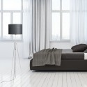 Lampadaire Trépied Gardette 1x42W E27 Noir Aluminium