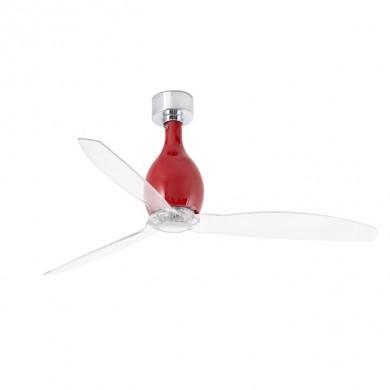 Ventilateur Plafond Mini Eterfan 128cm Rouge Transparent FARO 32029