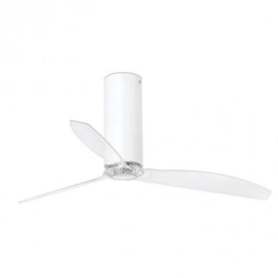 Ventilateur de Plafond Tube 128cm Blanc Mat Transparent FARO 32034