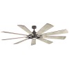 Ventilateur Plafond Gentry XL 216cm Zinc Noyer blanchi Noyer foncé KICHLER KLF-GENTRY-85-WZ