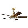 Ventilateur Plafond Hatteras Bay 142cm Laiton bruni Bois ancien KICHLER KLF-HATTERAS-BAY-56-BAB