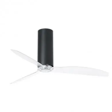 Ventilateur de Plafond Tube 128cm Noir Mat Transparent FAR_32036 32036 Ventilateur de Plafond Tube 128cm Noir Mat Transparent FARO 32036