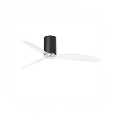 Ventilateur de plafond Mini Tube 128cm Noir Brillant Transparent FARO 32040