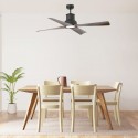 Ventilateur Plafond Winche LED 130cm Noir mat Marron