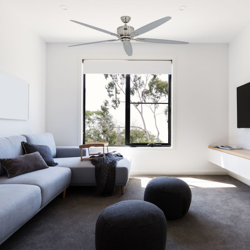 Ventilateur de plafond Eco Elements 180cm Chrome Blanc Gris clair CASAFAN 518082