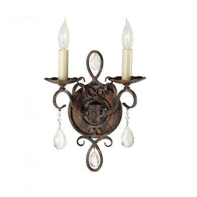 Applique Murale Chateau 2x60W E14 Bronze FEISS FE-CHATEAU2