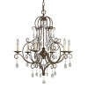 Lustre Pampilles Chateau 6x60W E14 Bronze FEISS FE-CHATEAU6